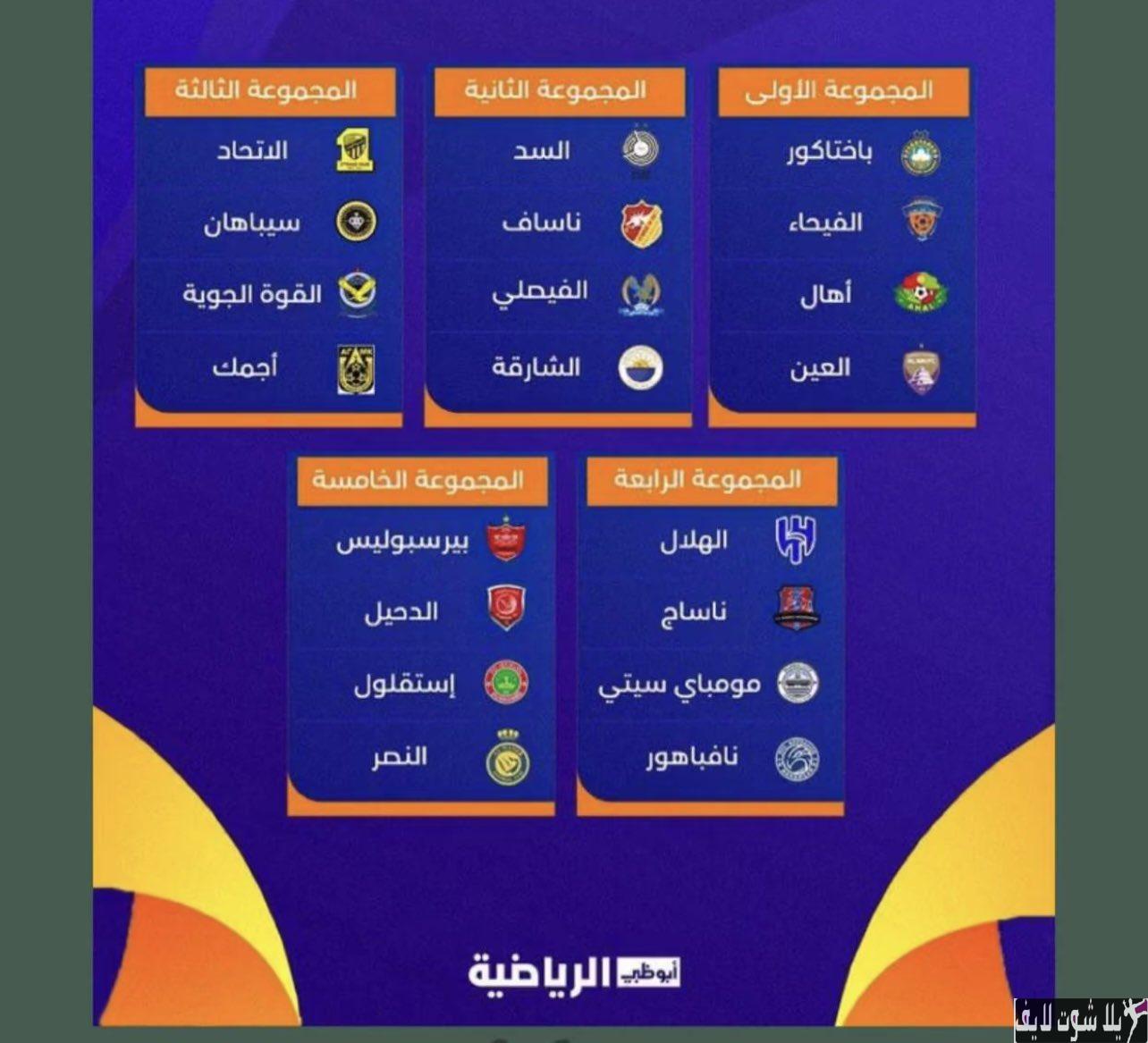 قرعة دوري أبطال آسيا تسفر عن مجموعات نارية وصدام قطري سعودي مثير